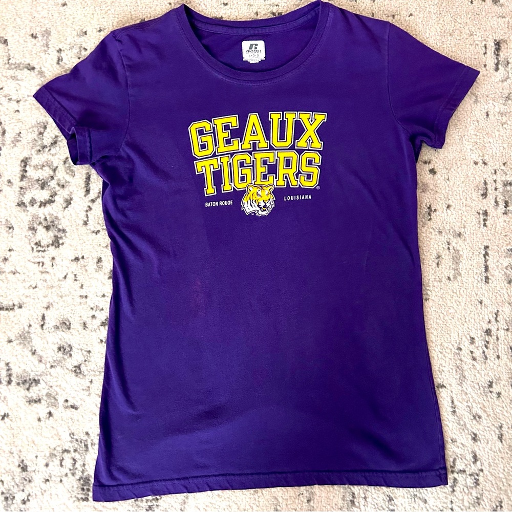 LSU TIGERS tshirts GEAUX tigers size large women’s